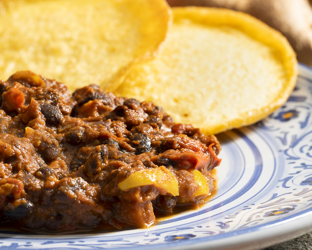 Fejoada con cialde di mais