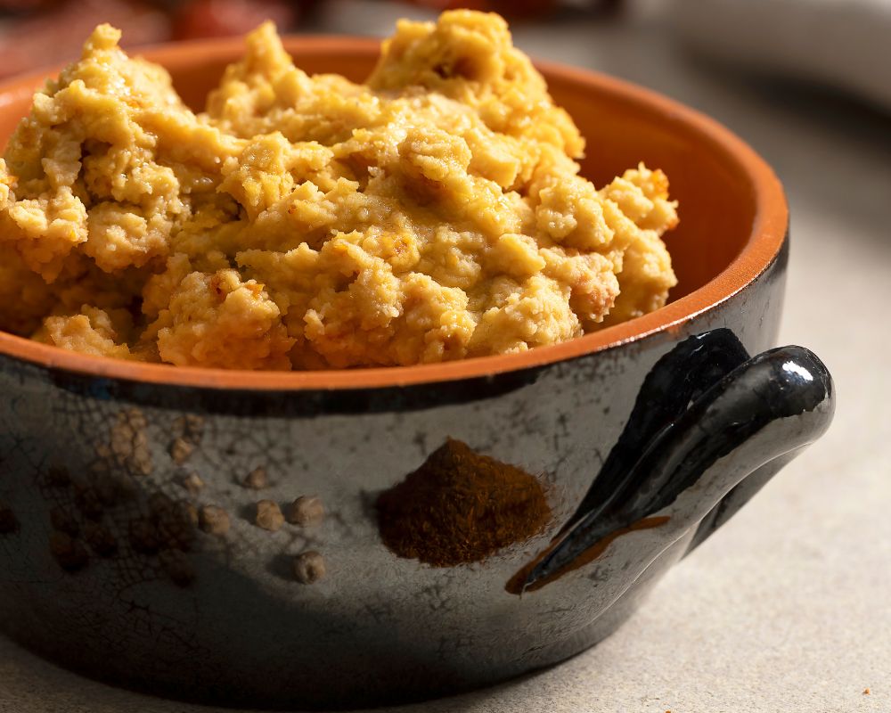 Hummus ai pomodori secchi con granella di anacardi