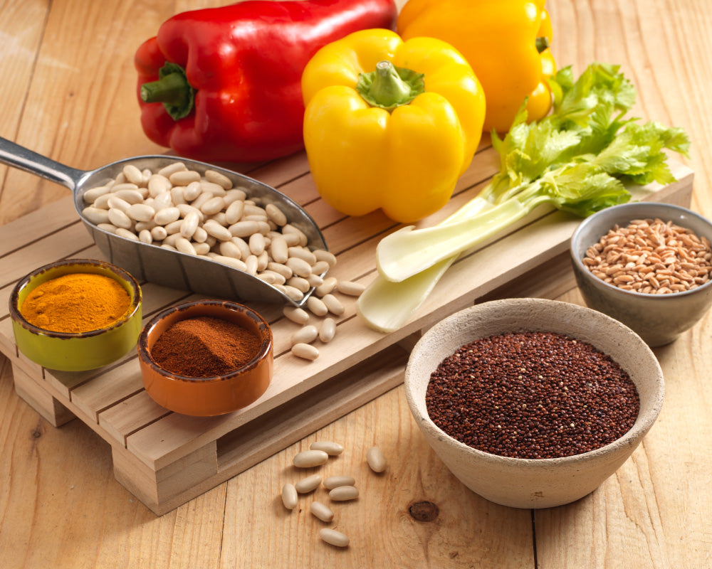 Burger campagnolo di farro, quinoa e peperoni