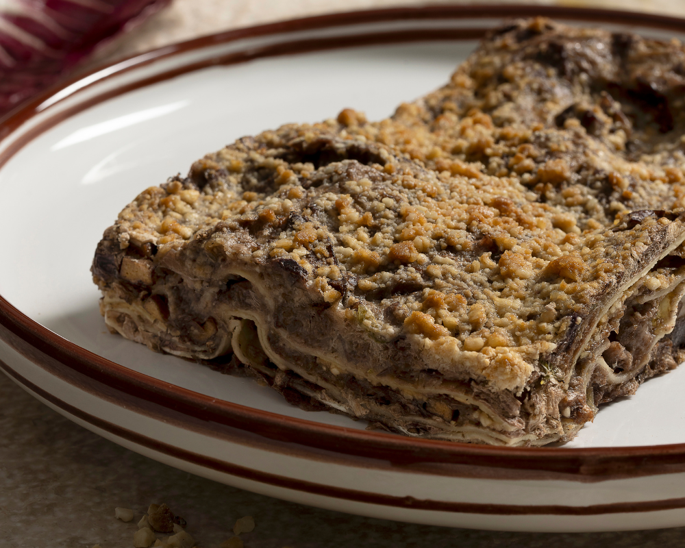 Lasagnetta affumicata al radicchio rosso