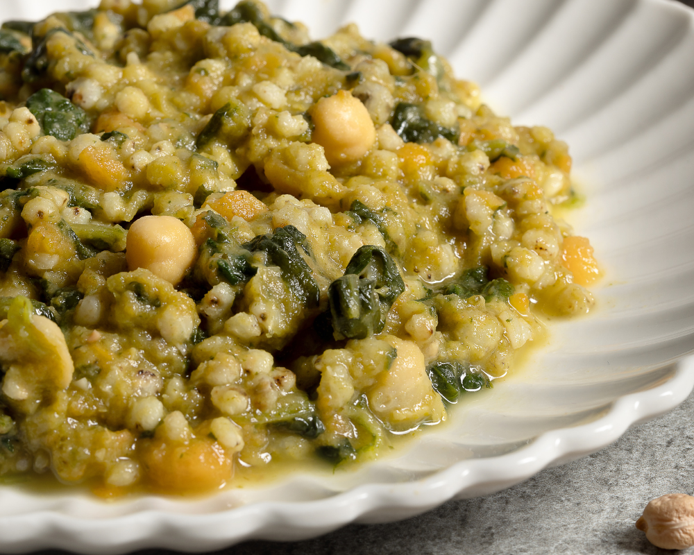 Sorgo risottato al cavolo nero e batata
