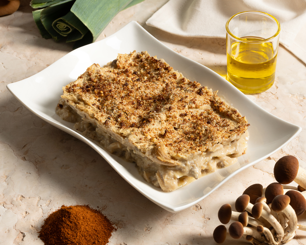 Lasagnetta delicata ai funghi con porcini