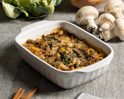 Pasta pasticciata zucca e funghi