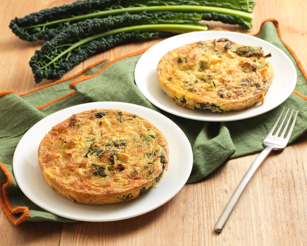 Frittata di farina di ceci con cavolo nero