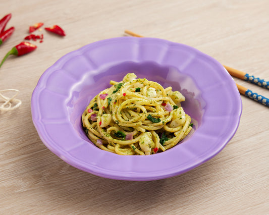 Noodles speziati con crema di cavolfiore