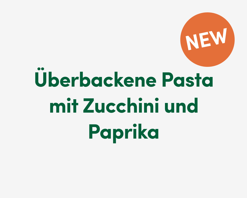 Überbackene Pasta mit Zucchini und Paprika